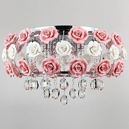 Plafonnier en métal galvanisé Country Crystal