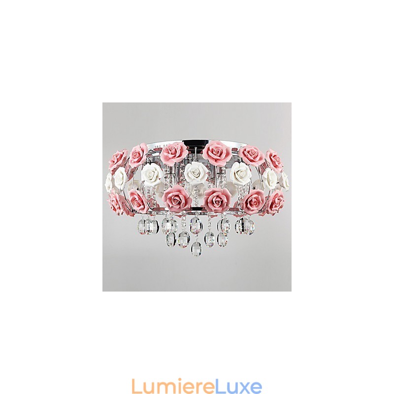 Plafonnier en métal galvanisé Country Crystal