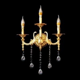 Applique murale européenne luxueuse en cristal, lampe décorative, éclairage de chevet