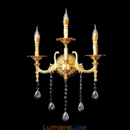 Applique murale européenne luxueuse en cristal, lampe décorative, éclairage de chevet Applique murale européenne luxueuse en cristal, lampe décorative, éclairage de chevet