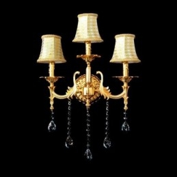 Applique murale européenne luxueuse en cristal, lampe décorative, éclairage de chevet