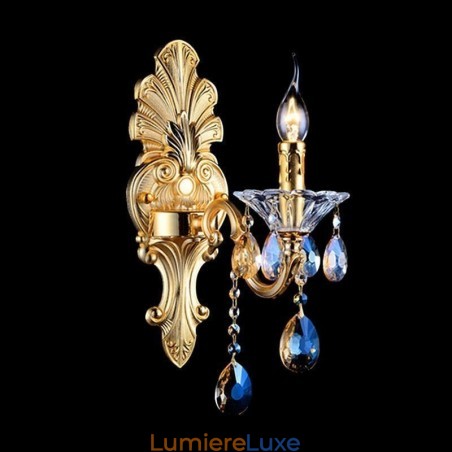 Applique murale européenne luxueuse en cristal, lampe décorative, éclairage de chevet Applique murale européenne luxueuse en cristal, lampe décorative, éclairage de chevet