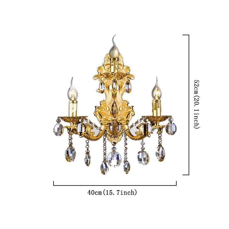 Applique murale de luxe en cristal style européen
