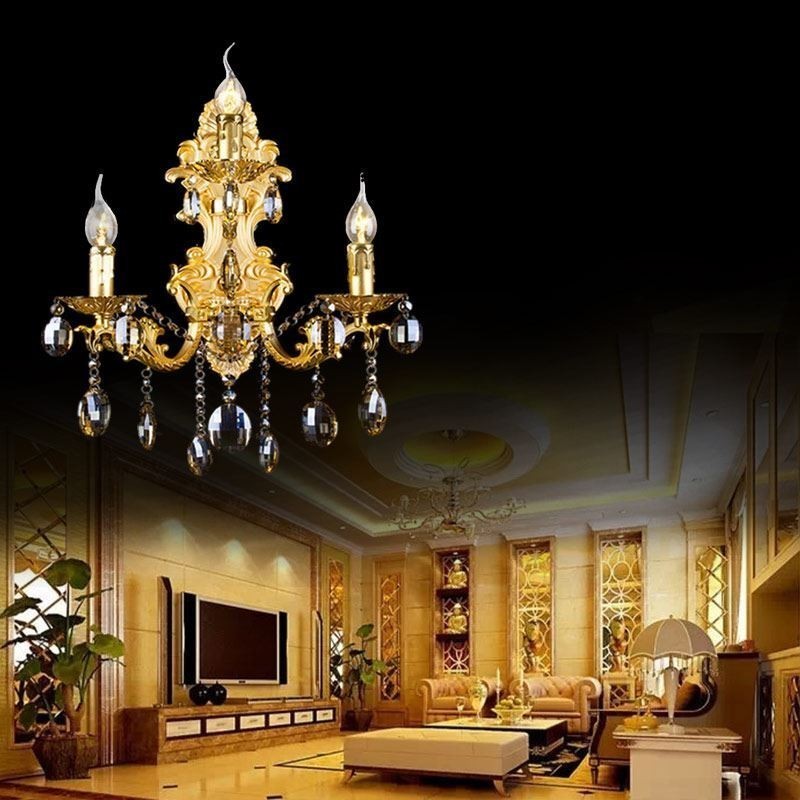 Applique murale de luxe en cristal style européen