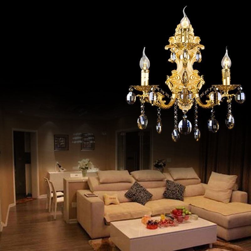 Applique murale de luxe en cristal style européen