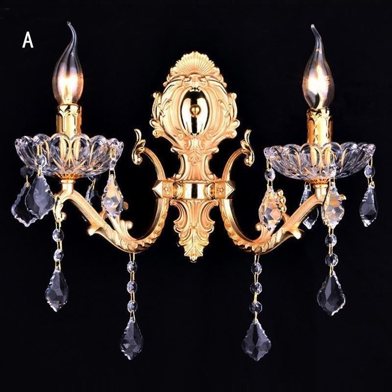 Applique murale européenne en cristal, luminaire décoratif
