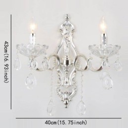 Applique murale européenne en cristal, luminaire décoratif