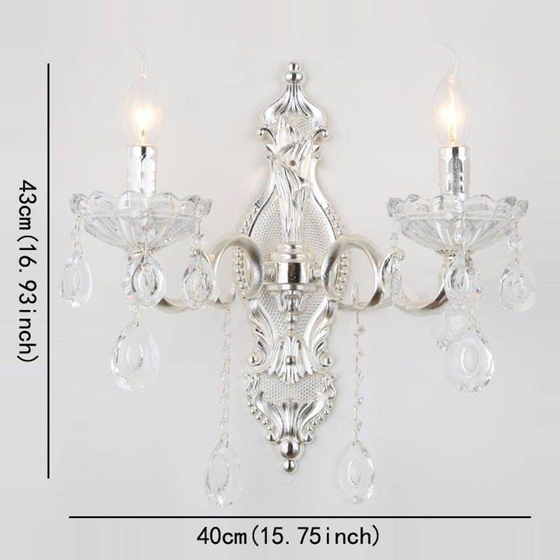 Applique murale européenne en cristal, luminaire décoratif