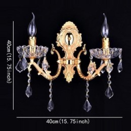 Applique murale européenne en cristal, luminaire décoratif