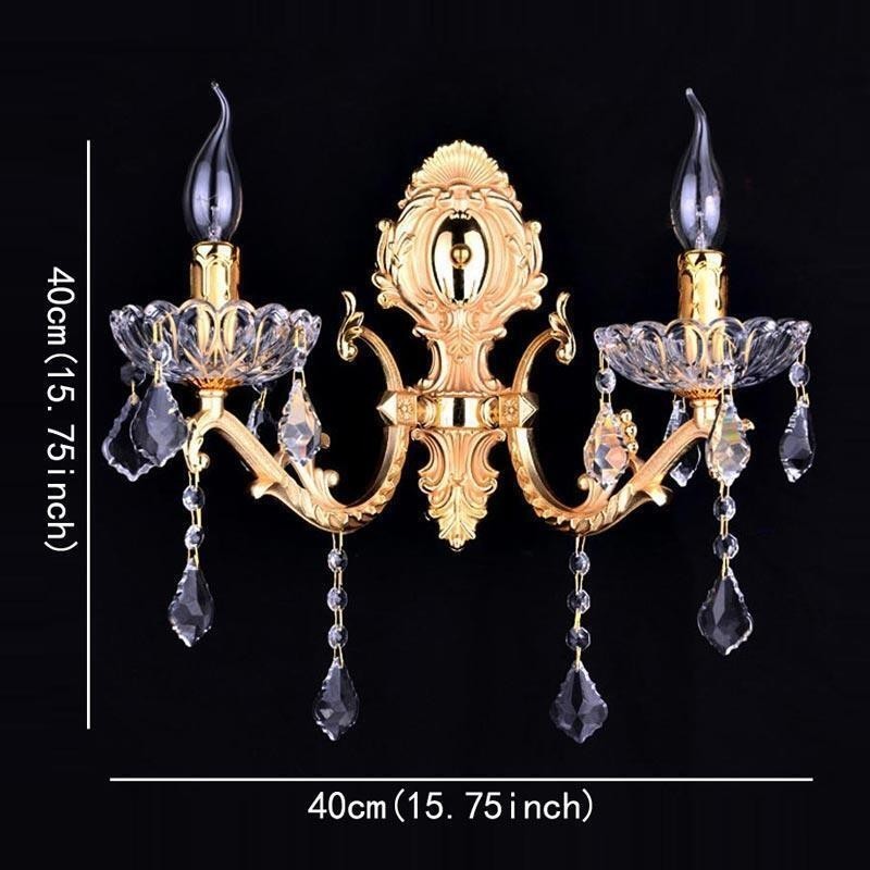 Applique murale européenne en cristal, luminaire décoratif