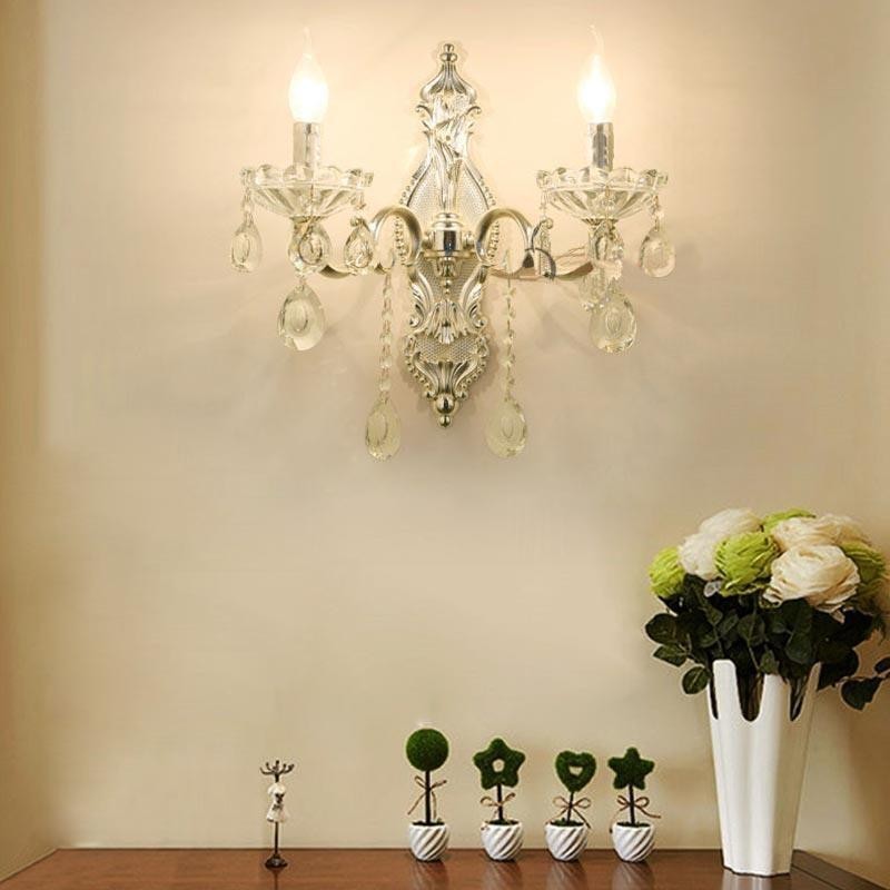 Applique murale européenne en cristal, luminaire décoratif
