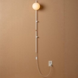 Applique murale Globe, style haricot magique du milieu du siècle, avec prise