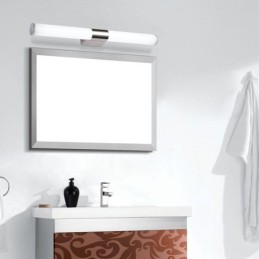 Applique murale moderne en acier inoxydable pour miroir de salle de bain