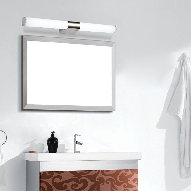 Applique murale moderne en acier inoxydable pour miroir de salle de bain