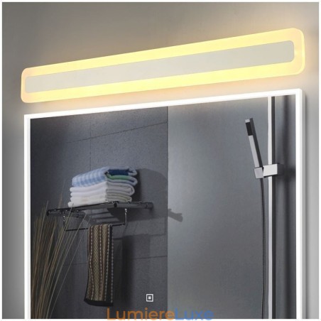 Nouveau miroir mural lumineux moderne en acrylique pour salle de bain Nouveau miroir mural lumineux moderne en acrylique pour salle de bain