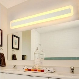 Nouveau miroir mural lumineux moderne en acrylique pour salle de bain