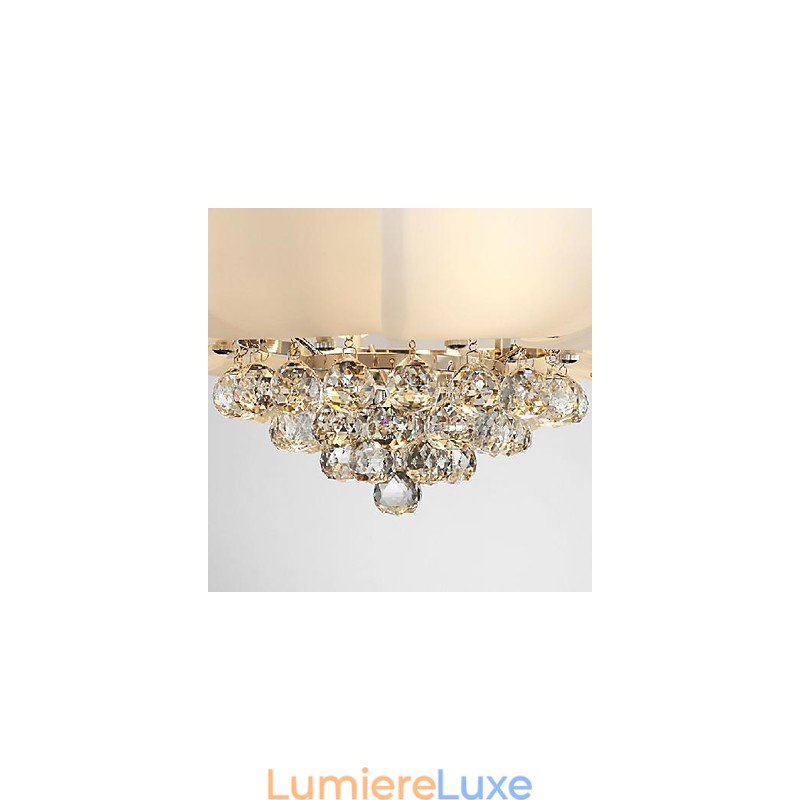 Lustre suspendu en métal galvanisé et cristal, style moderne, contemporain, traditionnel, classique, rustique, style lodge, vintage, rétro