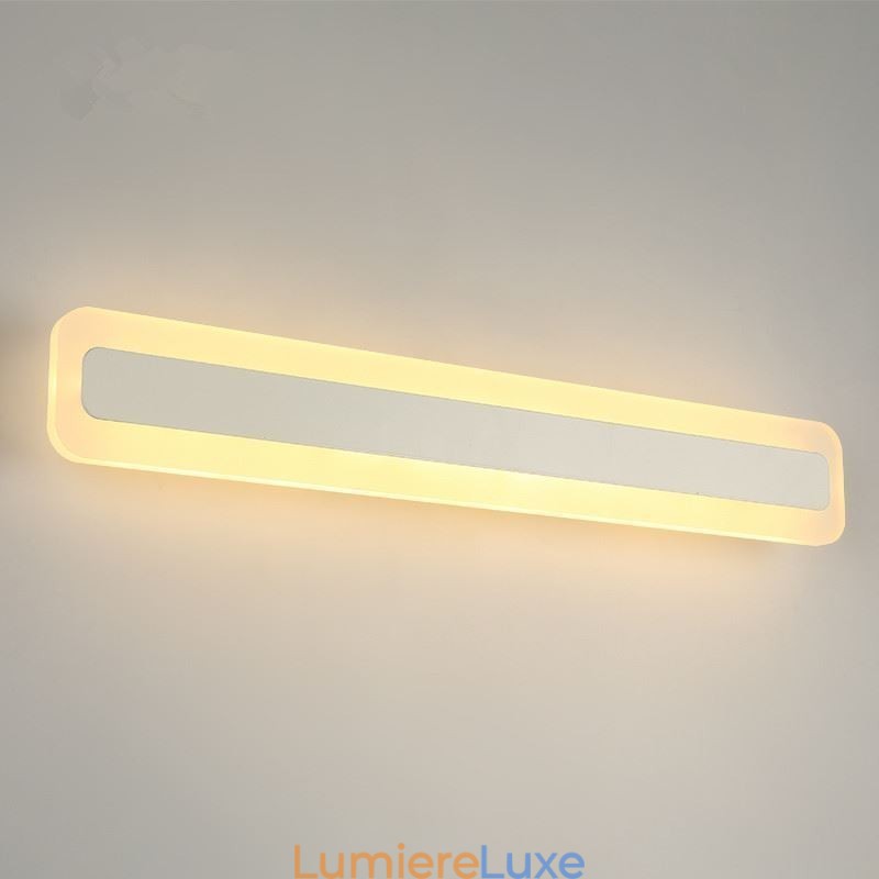 Nouveau miroir mural lumineux moderne en acrylique pour salle de bain