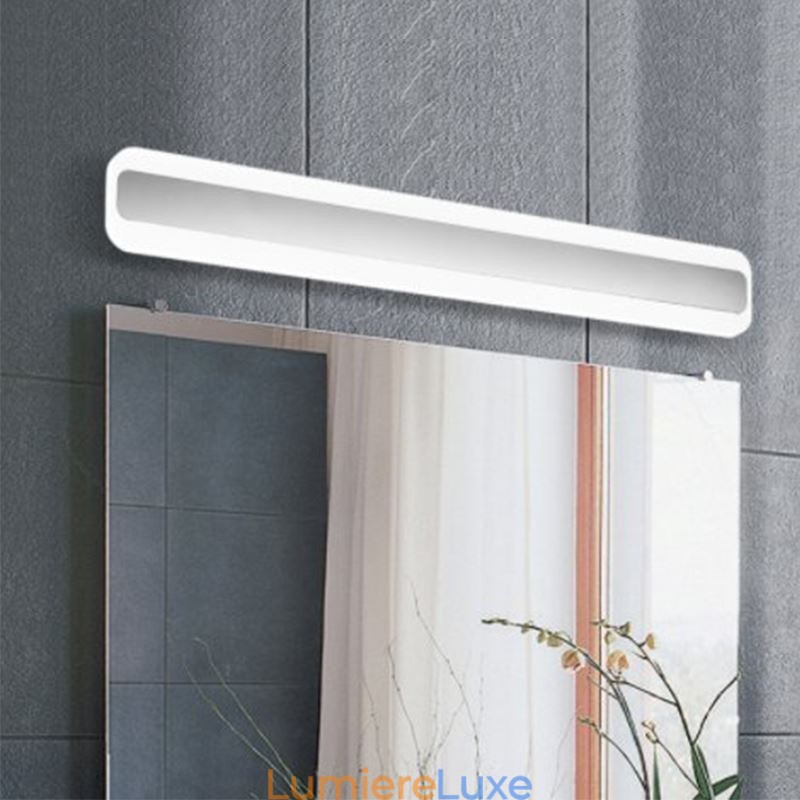 Nouveau miroir mural lumineux moderne en acrylique pour salle de bain