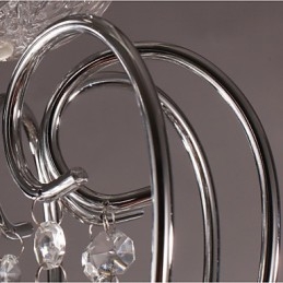 Lustre traditionnel classique en cristal et métal chromé