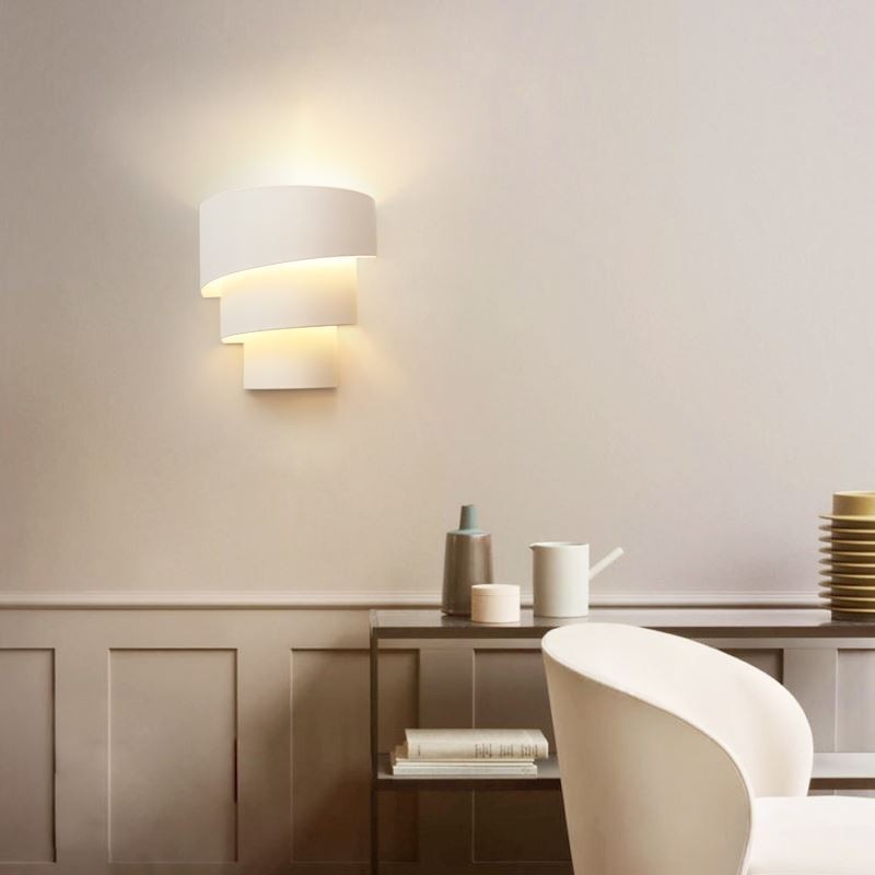 Applique murale minimaliste moderne en spirale pour gâteau, lampe de chevet