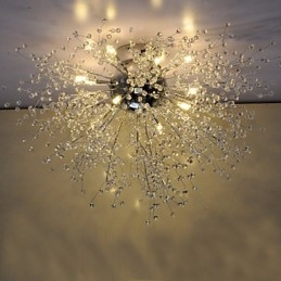 Globe de feu d'artifice moderne en métal chromé à montage encastré GDNS