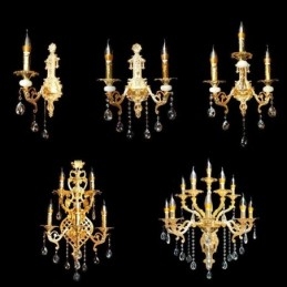 Applique murale européenne luxueuse en cristal, lampe de chevet