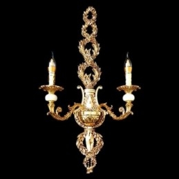 Applique murale européenne luxueuse en forme de pétale, lampe décorative en jade, éclairage de chevet