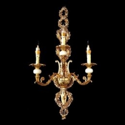 Applique murale européenne luxueuse en forme de pétale, lampe décorative en jade, éclairage de chevet