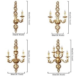 Applique murale européenne luxueuse en forme de pétale, lampe décorative en jade, éclairage de chevet