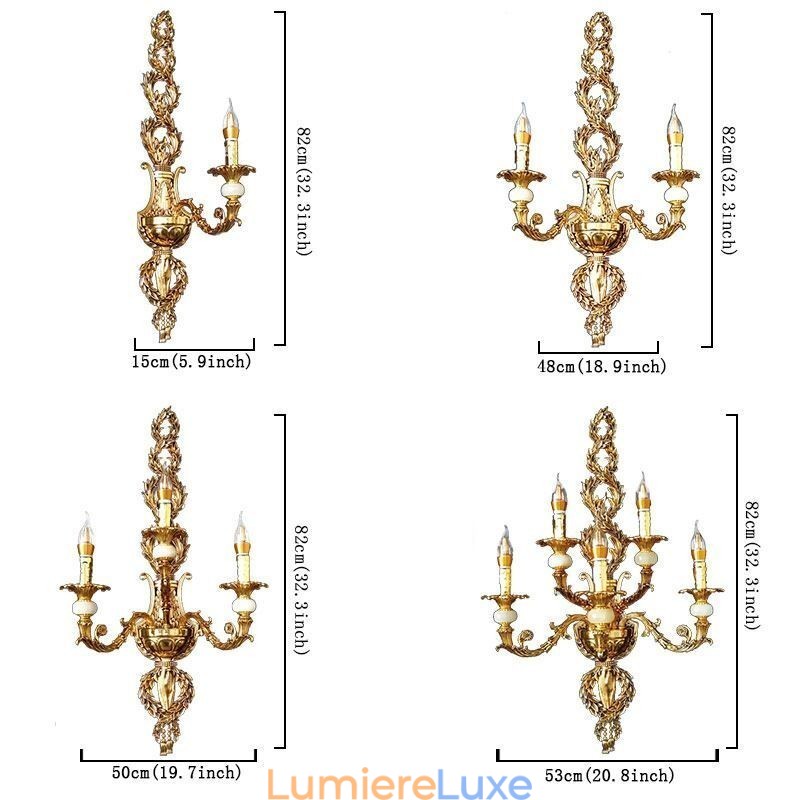 Applique murale européenne luxueuse en forme de pétale, lampe décorative en jade, éclairage de chevet