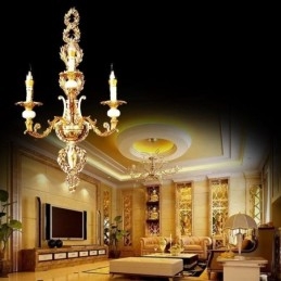 Applique murale européenne luxueuse en forme de pétale, lampe décorative en jade, éclairage de chevet