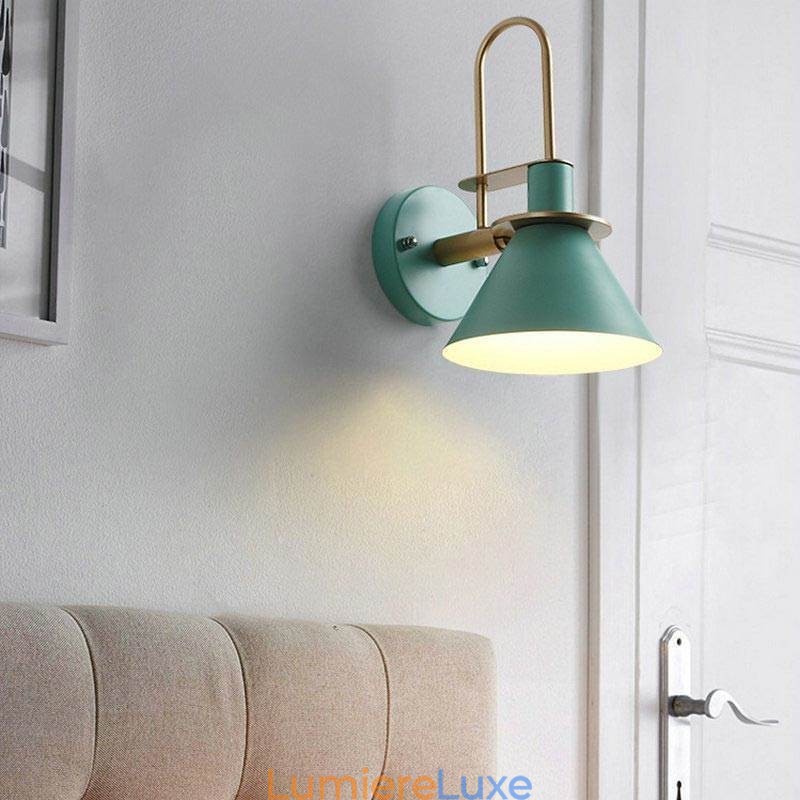 Applique murale nordique style Makron, lampe frontale créative pour miroir