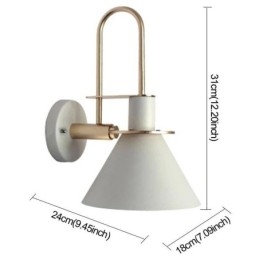 Applique murale nordique style Makron, lampe frontale créative pour miroir