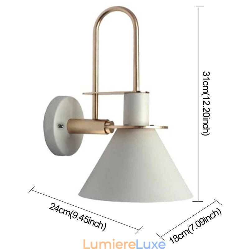 Applique murale nordique style Makron, lampe frontale créative pour miroir