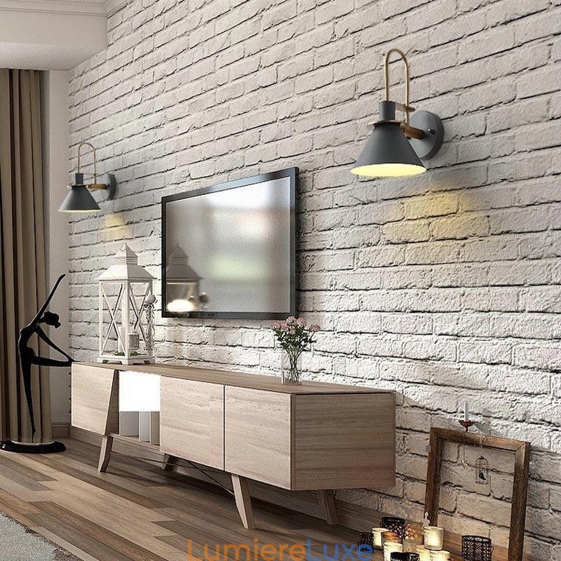 Applique murale nordique style Makron, lampe frontale créative pour miroir
