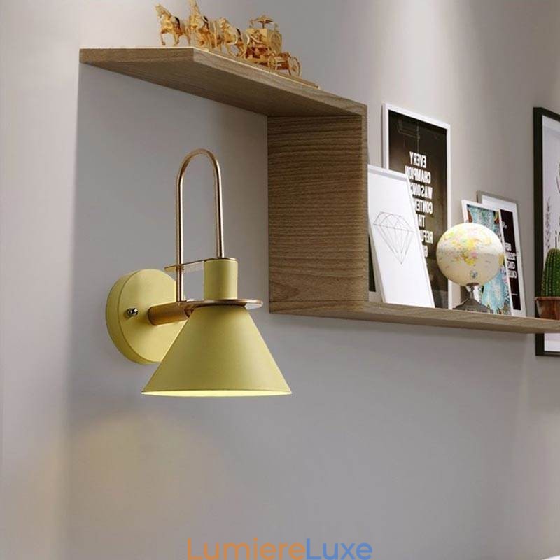 Applique murale nordique style Makron, lampe frontale créative pour miroir