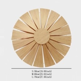 Applique murale ronde en bambou à fleurs, luminaire décoratif unique et créatif
