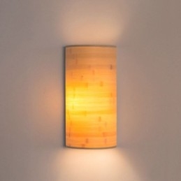 Applique murale japonaise en bambou, simple et demi-cercle, éclairage de chevet