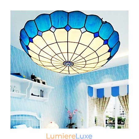 Lampe à dôme absorbante en vitrail des arts créatifs ruraux européens Lampe à dôme absorbante en vitrail des arts créatifs ruraux européens