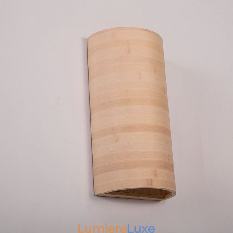 Applique murale japonaise en bambou, simple et demi-cercle, éclairage de chevet