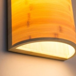 Applique murale japonaise en bambou, simple et demi-cercle, éclairage de chevet