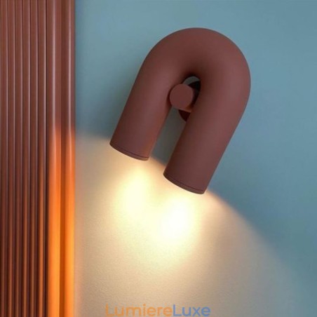 Applique murale minimaliste en forme de U avec abat-jour rotatif à 90° Applique murale minimaliste en forme de U avec abat-jour rotatif à 90°