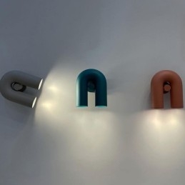 Applique murale minimaliste en forme de U avec abat-jour rotatif à 90°