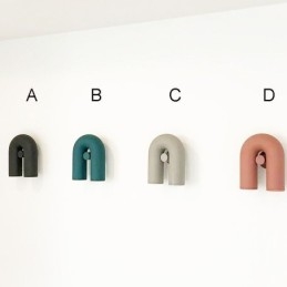 Applique murale minimaliste en forme de U avec abat-jour rotatif à 90°