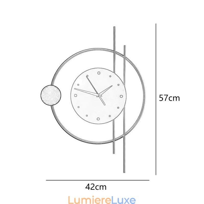 Applique murale horloge moderne minimaliste en fer forgé et