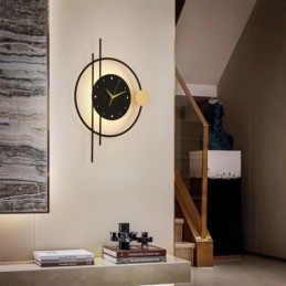 Applique murale horloge moderne minimaliste en fer forgé et