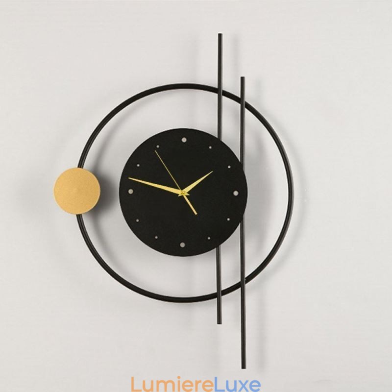 Applique murale horloge moderne minimaliste en fer forgé et