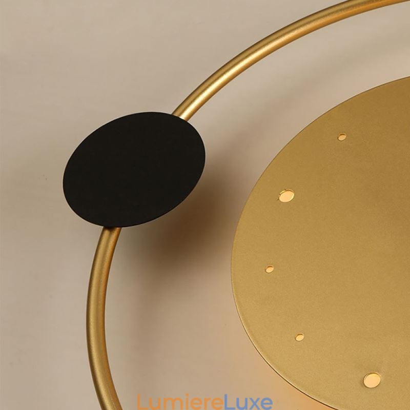 Applique murale horloge moderne minimaliste en fer forgé et