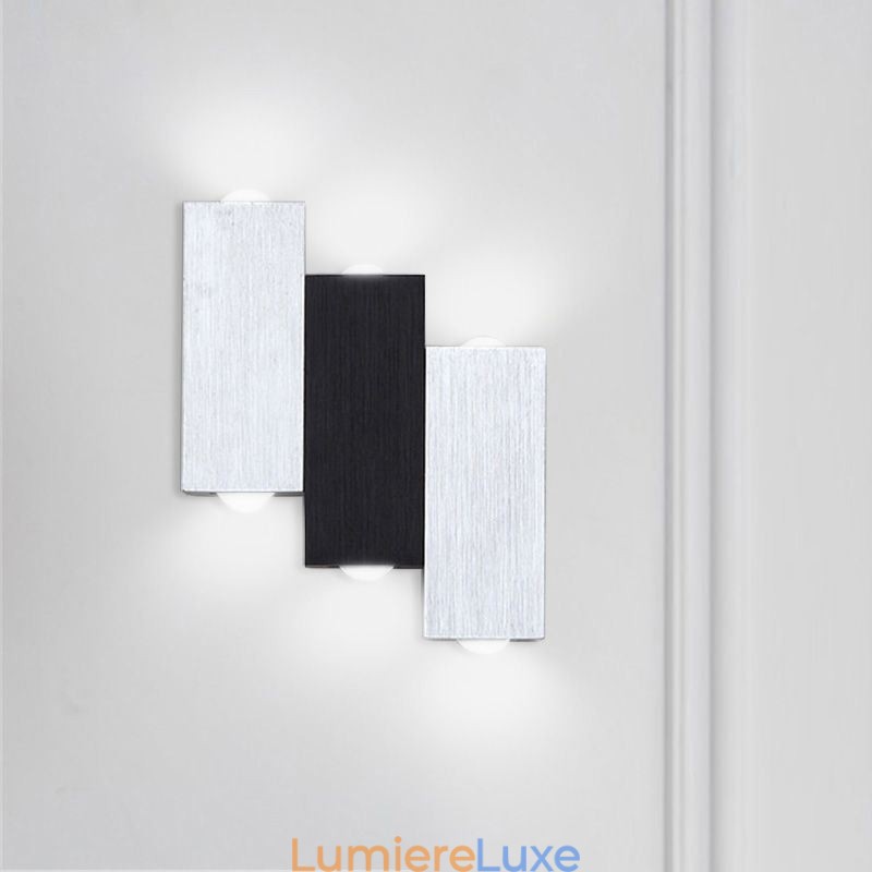 Appliques murales modernes en aluminium avec éclairage vers le haut et vers le bas